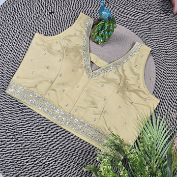 Gold Club Silk Partywear Blouse