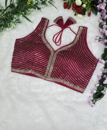 Maroon Fancy Pure Cotton Blouse