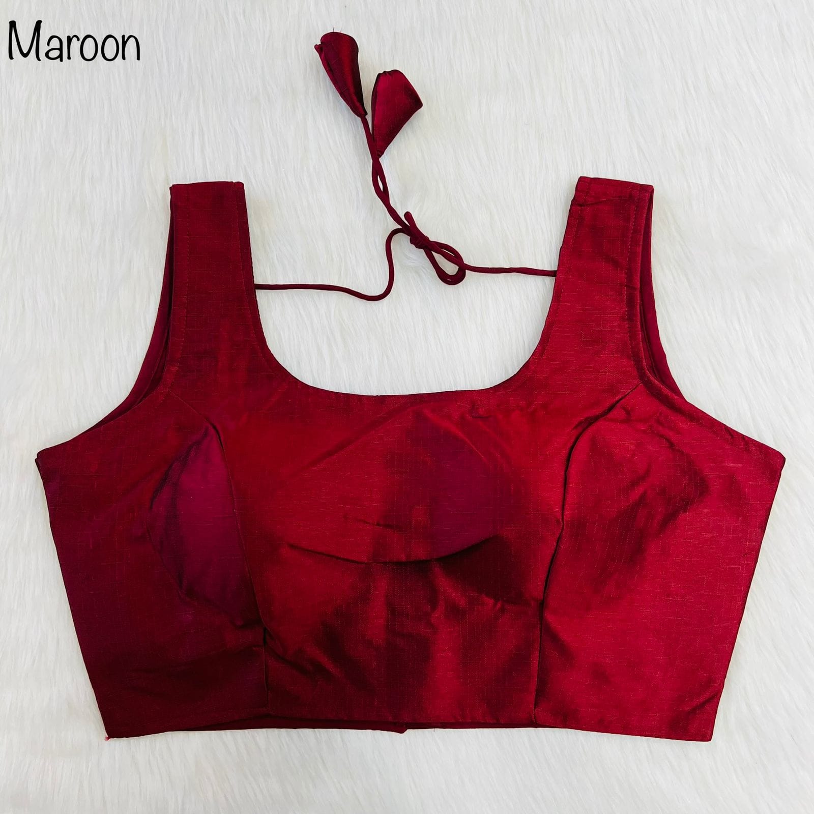 Maroon crop top with thin straps 