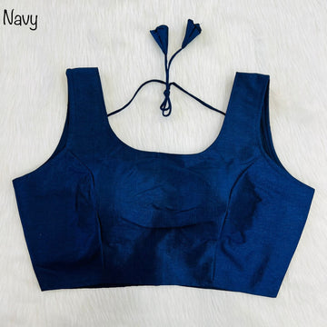 Navy Blue Bollywood Style Fully Fashionable Blouse