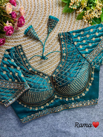 Rama Sabyasachi Inspired Bridal Blouse Beautiful Heavy Stars & Beads Work
