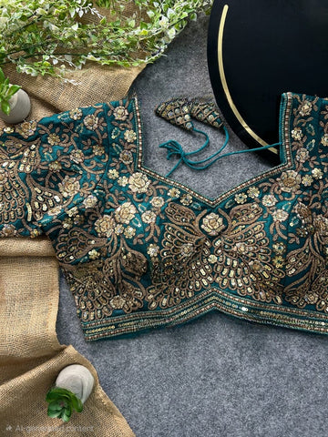 Rama Heavy Codding & Sequin Bridal Blouse