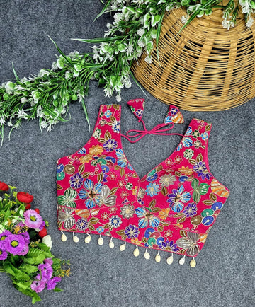 Rani Viscose Pojisan Blouse Partywear Blouse
