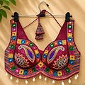 Beautiful Celebrity Look Sleeveless Navratri Blouse