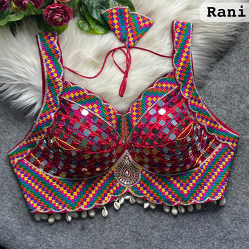 Navratri Special Real Mirror Work Blouse