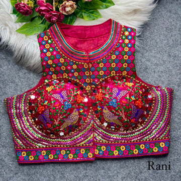 Beautiful Halter Neck Sleeveless Navratri Blouse