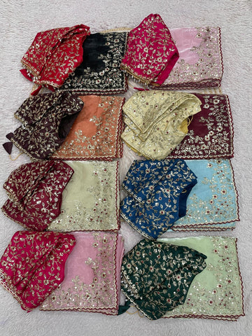 New Designer Jimmy Choo sattin Saree With Stiched Blouse
