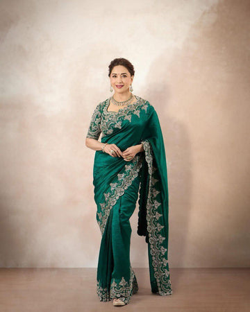 Beautiful Designer Saree With Stiched Blouse
