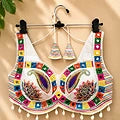 Beautiful Celebrity Look Sleeveless Navratri Blouse